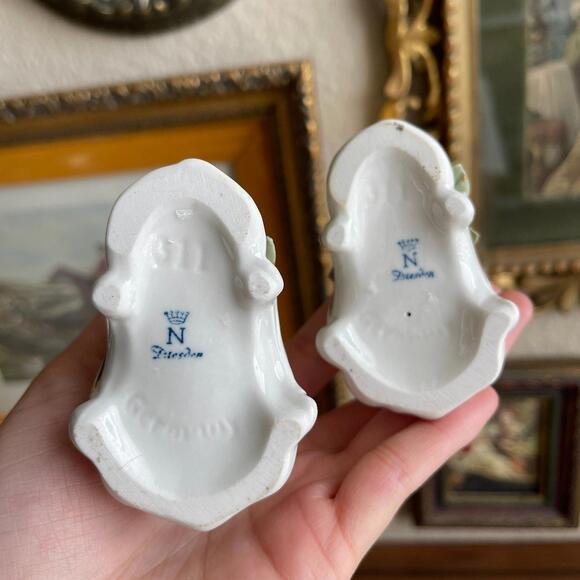 Vintage Candlesticks porcelain candlesticks set of 2 - Picture 5 of 5